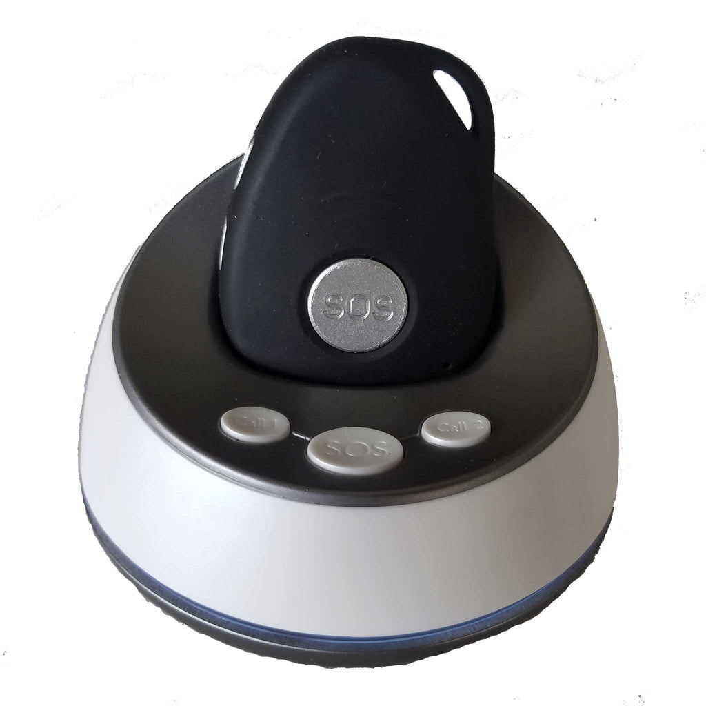 Optional Base Station Charger w/ SOS & Two Call Buttons + Backup Battery - SafeGuardian - Medical Alert Systems for Seniors | Automatic Fall Detection & GPS Tracking