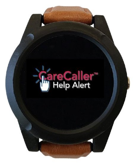 Close-up of SOS senior medical alert smartwatch with large easy-to-read display